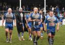 ONWARDS: Barrow Raiders players walk off the pitch after a recent contest with Coventry Bears