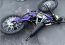 The electric bike following the collision