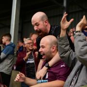 Barrow’s fans celebrate after Tyrell Warren scored the opener.  Pictures: Ian Allington | MI News