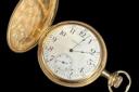 The gold pocket watch recovered from the body of the richest man on the Titanic sold for £1.175m at auction. (Henry Aldridge & Son/PA)