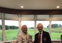 Rob Spence (left) after winning last year's Pines Trophy