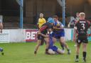 FORCED BACK: Ulverston A defended manfully throughout, but were eventually outgunned by Dalton at Craven Park