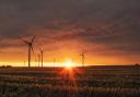 Wind farm stock image