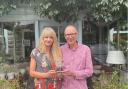Owners Amanda and Mark Sarjant pictured outside their Haven Cottage in Ambleside after winning TripAdvisor's Travellers' Choice Best of the Best Hotels award in 2023