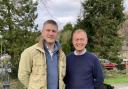 Andy Hull with Tim Farron