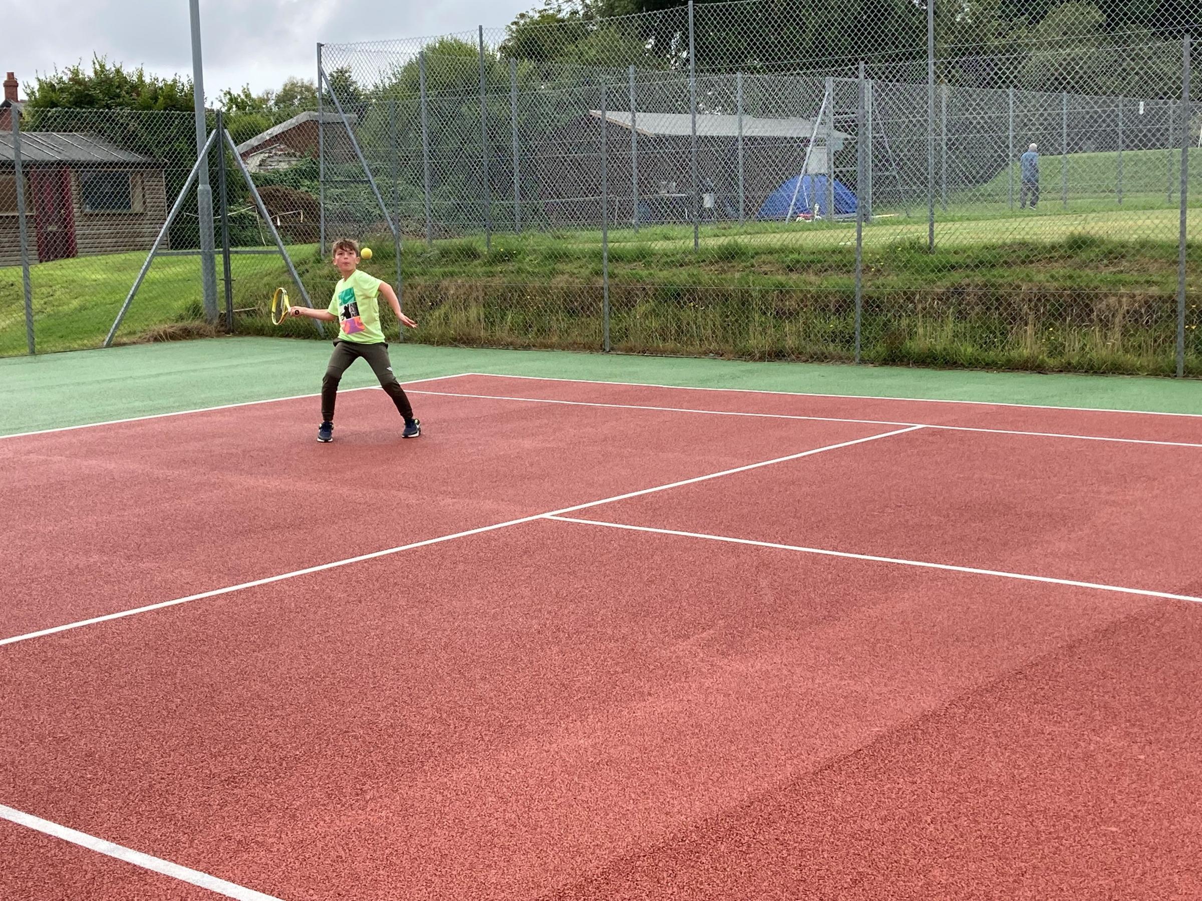 ACTION: Alex Williams striking true on Hawcoat Parks newly opened tennis courts