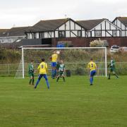 ON THE RISE: Walney Island work hard to keep the ball out of their net