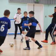 CHANGE OF VENUE: Barrow AFC's half-term holiday camp was held at St Bernard's School last week, after the last few had been hosted by Furness College                Pictures: Leanne Bolger