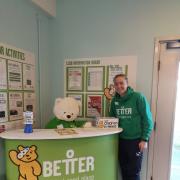 GREAT CAUSE: Ulverston Leisure Centre’s active communities coordinator Hannah Paling at the 'Name the Bear' stall