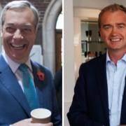 DISPUTE: Nigel Farage (left) and Tim Farron