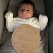 Jasper John Bennett was born on October 25 to parents Lucinda Cunliffe and Nathan Bennett