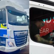 Cumbria Police used an HGV to record distracted drivers