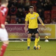 Niall Canavan in action in last night's Sky Bet League 2 match. Pictures: Mike Morese | MI News