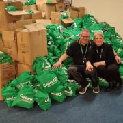 Part of the team at Green Doctors with the kits