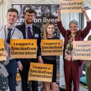 Anti-smoking campaigners from the campaign group Action on Smoking and Health