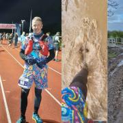 Robin Gregory covered 100 miles through mud and water in a walking challenge.