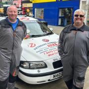 Roy Mowbray and Steven Haslam with 'Ecto 1'