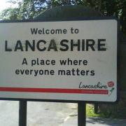 Welcome to Lancashire sign