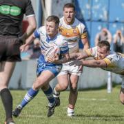 RAIDERS v BATLEY. Ryan Johnston Evading the linge. Sunday, May 6th 2018. PICTURES by MILTON HAWORTH......
