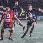ON THE CHARGE:Brad Walker in action for Widnes Vikings during the 2018 Super League season 			Picture: Richard Walker