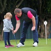 BEGINNER: Five-year-old Martha Thomas is the youngest on the course