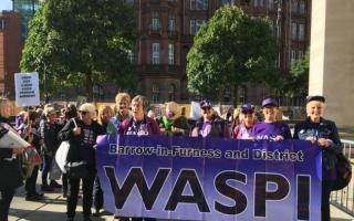 Barrow and Furness WASPI women in protest