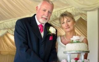 Phil and Lyn on their wedding day
