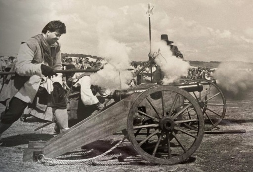 FIRE: Cannon demonstrations shocked the crowd in 1990