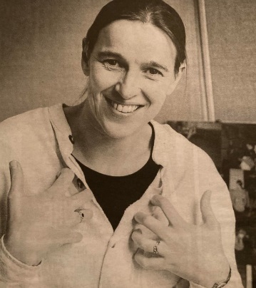 SMILES: Debra Dalton of the Cumbria Deaf Association pictured in 1999