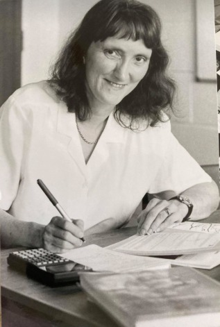 STUDY: Mature student June England pictured in 1996 was one of many successful students who attended the college