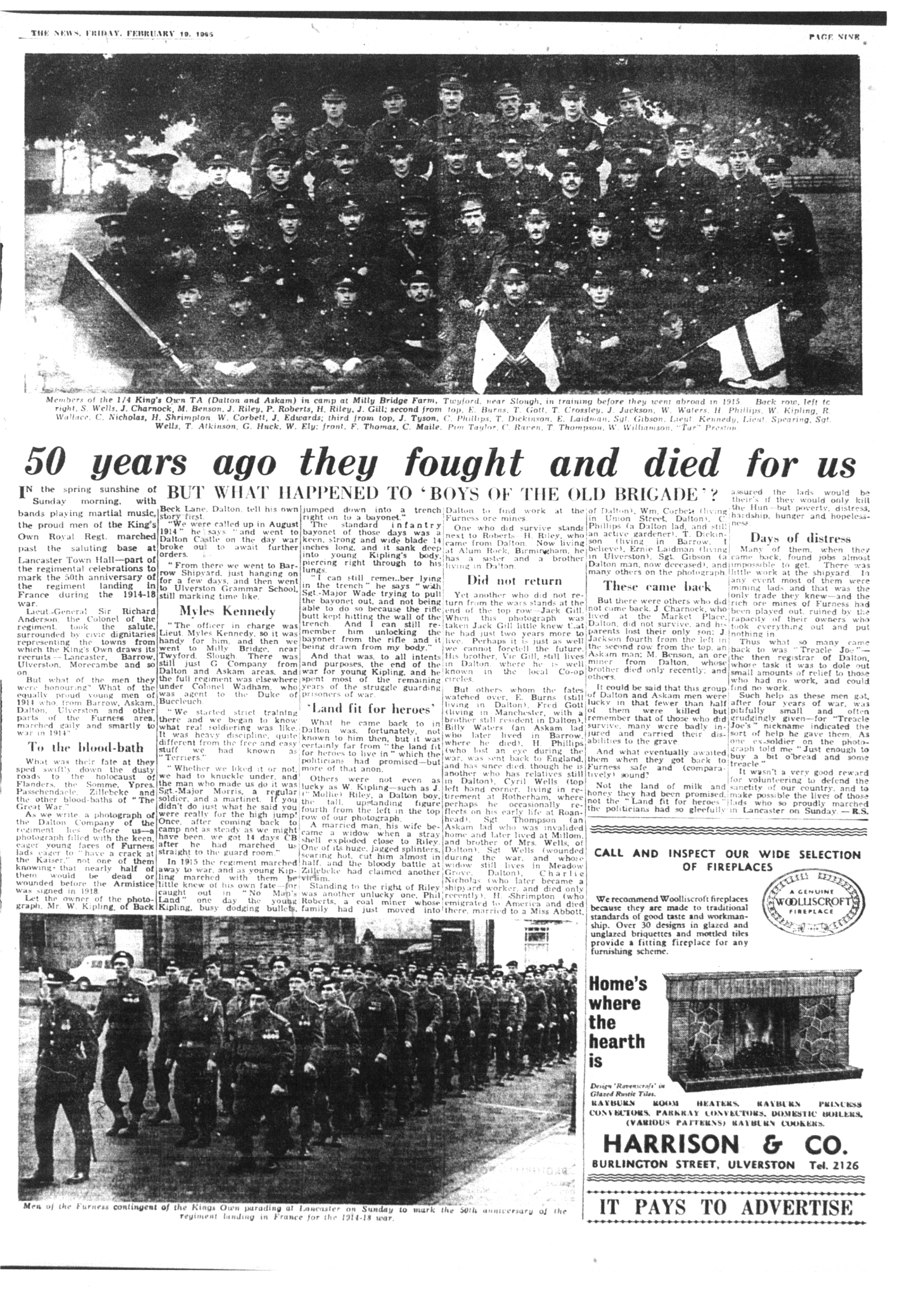 HISTOIRE: Article du 19 février 1965