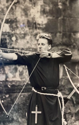 AIM: Alex Middleton demonstrating his skills with a bow for the visitors 