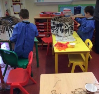 MAGIC: Year 5 and 6 pupils create their own version of the iconic Harry Potter high street (Facebook: Sacred Heart Catholic Primary and Nursery School)