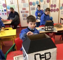 BUILDING: Year 5 and 6 pupils create their own version of the iconic Harry Potter high street 