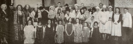 GATHERED: The cast of Barrow Amateurs’ production of Annie, staged at Forum 28 in 1999