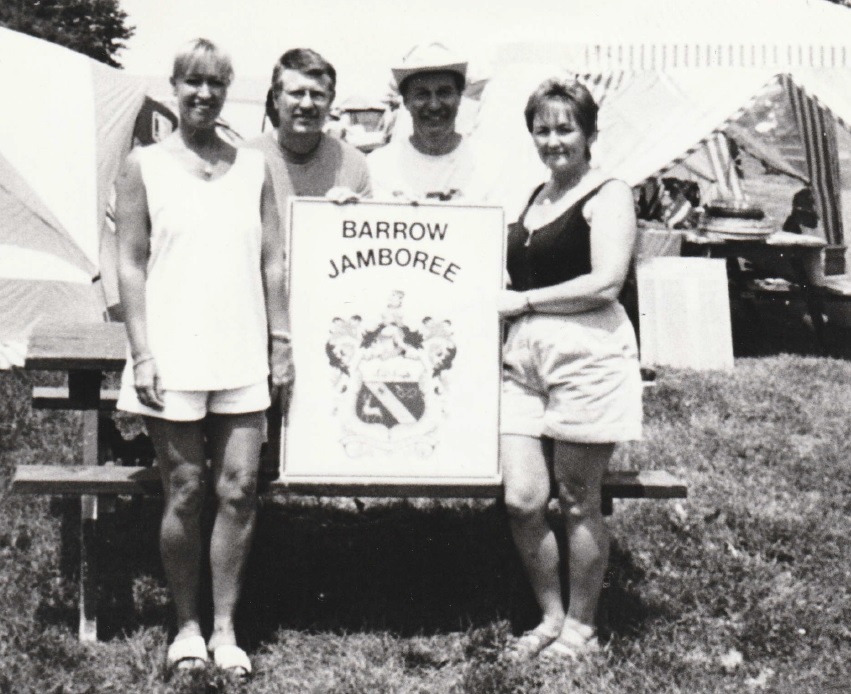 HOLDING: The co-ordinators of the 1997 Jamboree (from left) Heather Chubb, Mike Chubb, Dave Jackman and Sue Jackman
