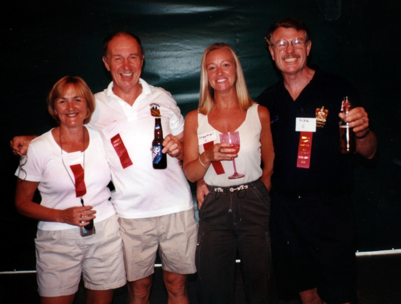 SMILES: Sue and Dave Jackman, Heather and Mike Chubb, co-ordinators of Barrow Jamboree in 2000