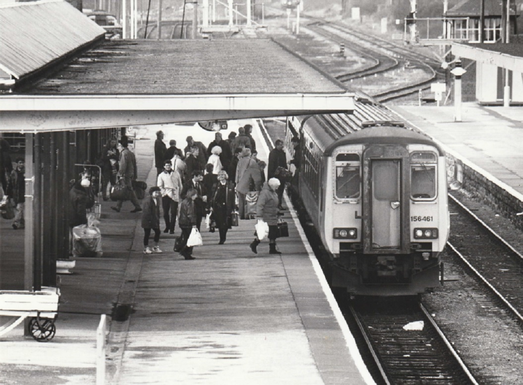 BOARDING: Barrow railway station in 1994