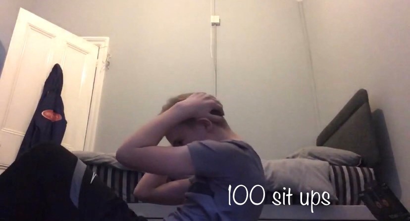 CHALLENGE: 100 sit ups