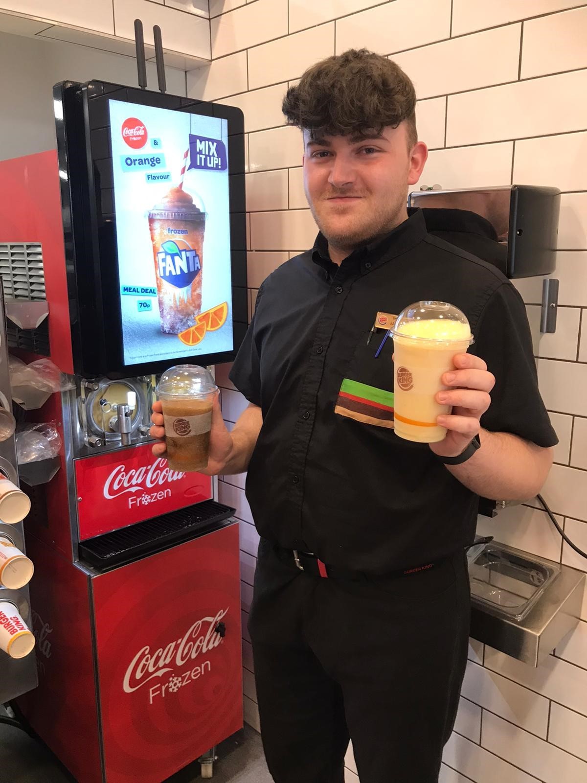 FROSTY: Assistant manager Jack Hartle with frozen refreshments