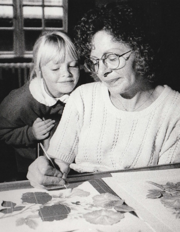 ART: Natalie Thistlethwaite, eight, watches her mum Angela create three-dimensional decoupage at the Rotary Club of Ulverston gala day in 1995