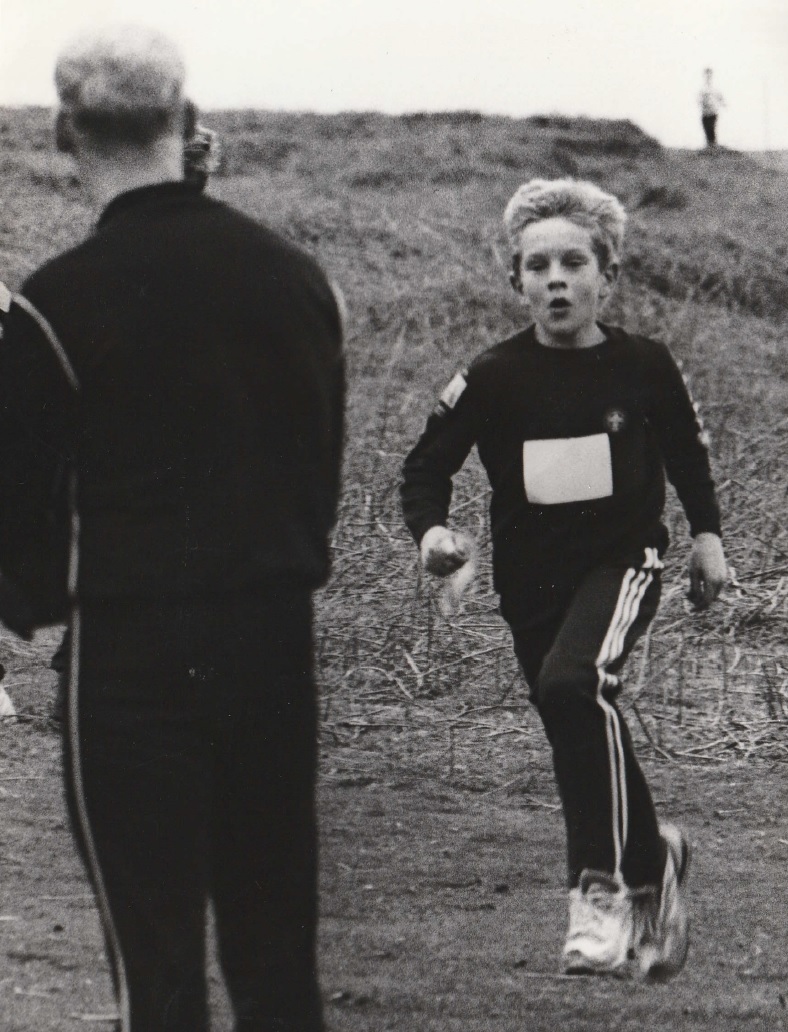 RUN: Bernard Walker of the 2nd Ulverston pack coming in ahead of the field to win the nine-year-olds race at the Duddon and High Furness Cub Scouts cross country competition in 1993