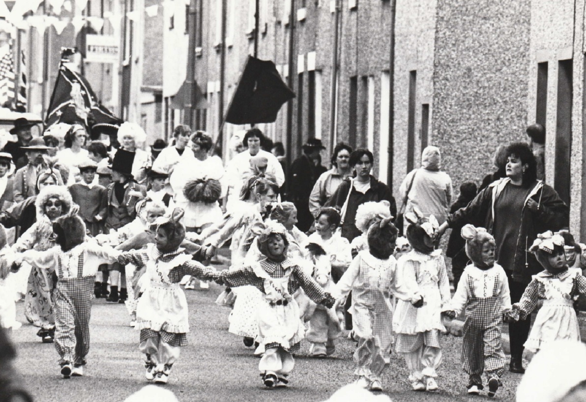PARADE: The parade through the streets of Askam in 1994