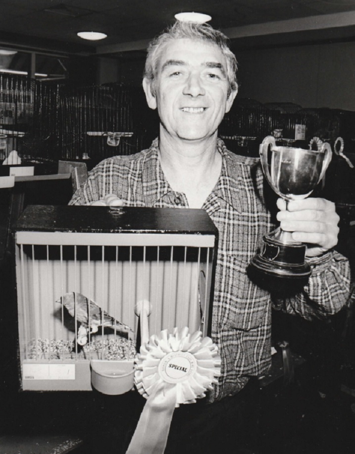 AWARD: Billy Smith, winner of The Mail’s trophy for champion British bird breeder and exhibitor at the show in 1995