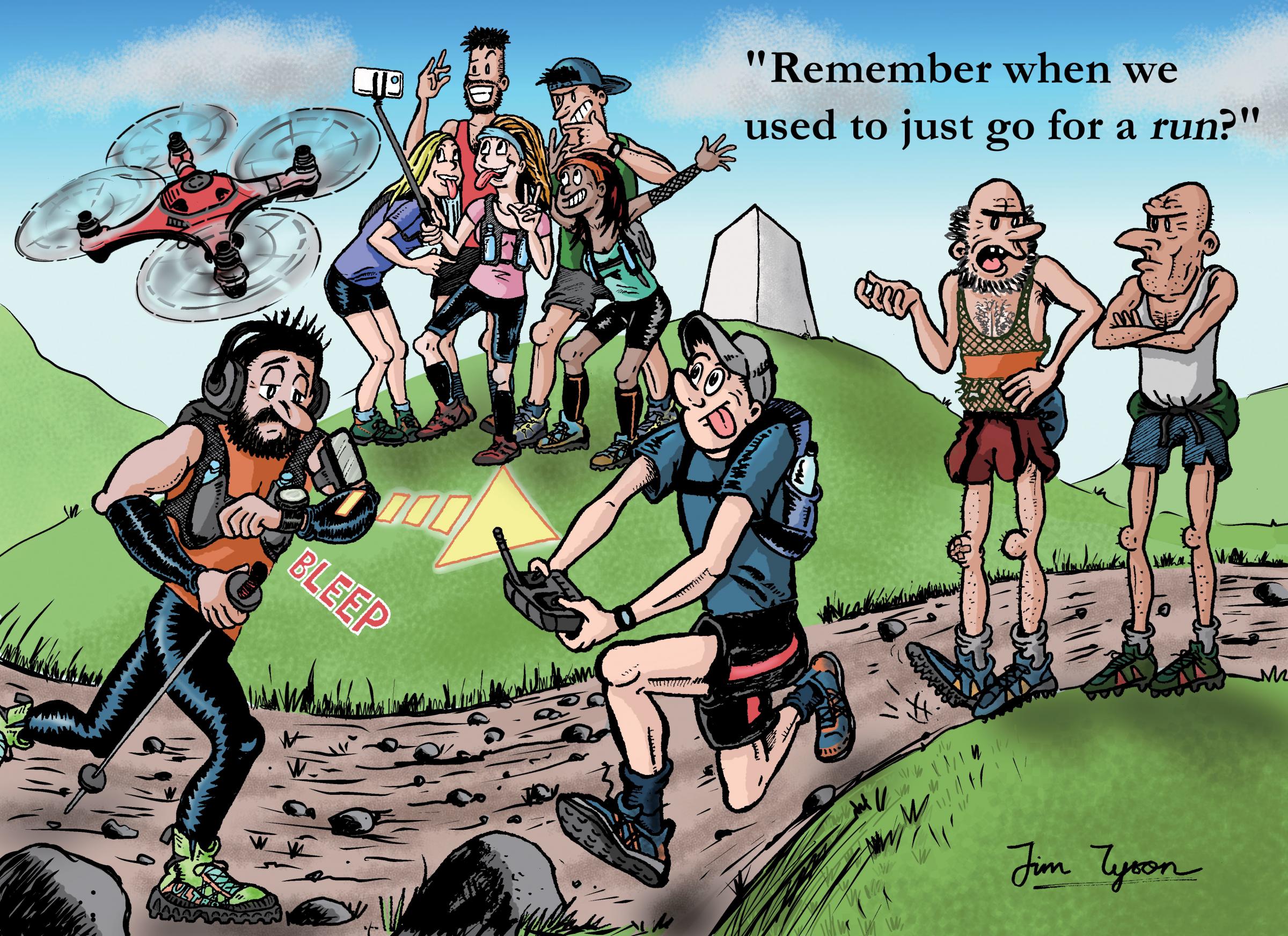 SKILFUL: Jim Tyson has created a calendar combining his love of cartoons and fell running