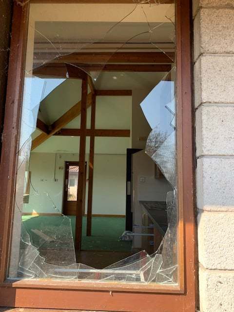 VANDALISM: Damage to Combe House on Central Drive, Walney