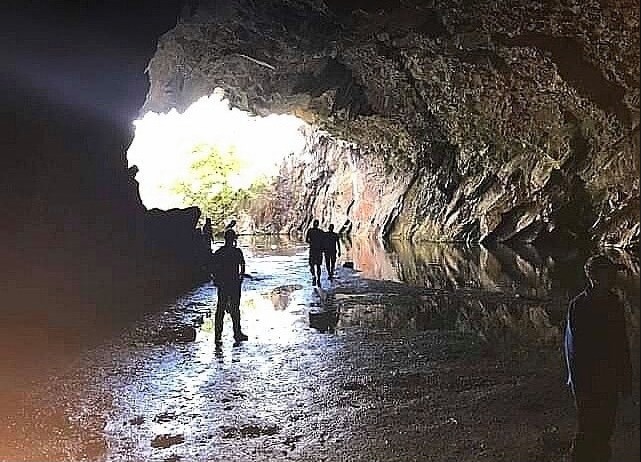 CAVE: The route up to Rydal Caves in Ambleside 