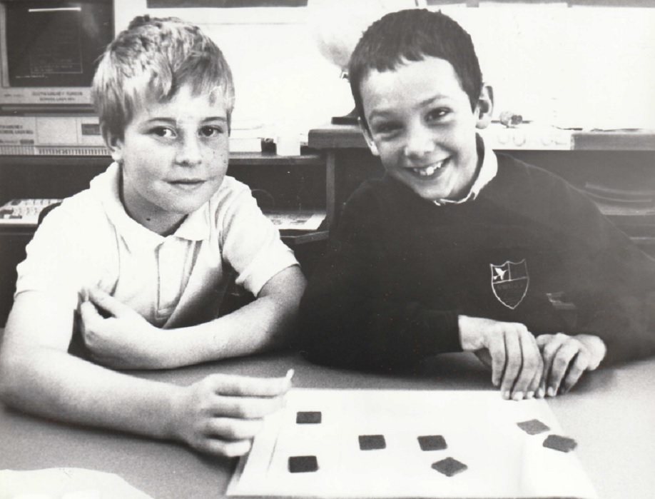 WORKSHOP: Lee, ten, and Leigh, eight, practise their maths with a game of bingo at a mathematics workshop at South Walney Junior School in 1994