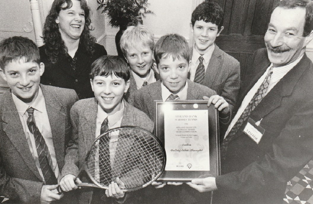 TENNIS: Chetwynde School’s Under 13 tennis team won the Cumbria section of the Midland Bank National Schools Championship in 1997. The boys, left to right, are Liam Harrison, Matthew Bundy, Graham Billing, John Mason and Ben Poole. Also pictured