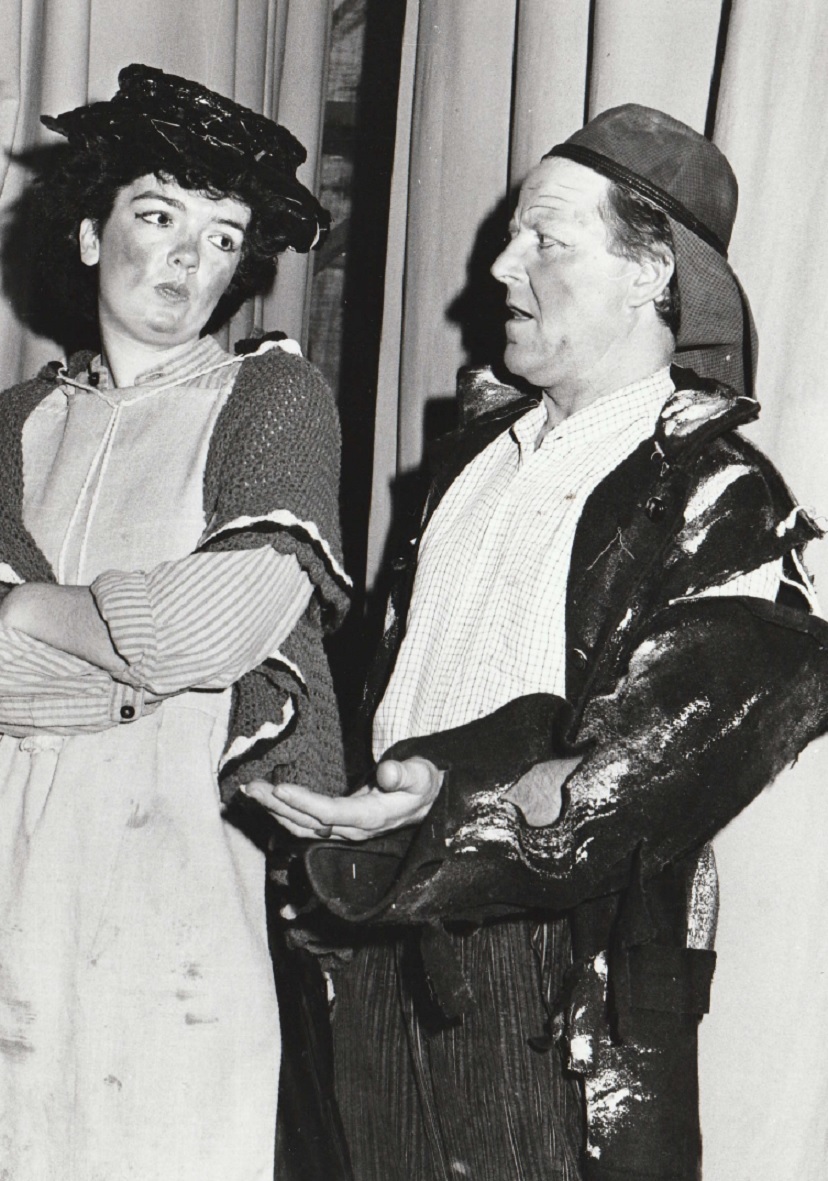 ACTING: Eliza (Margot Lewis) and Doolittle (Gordon Woodhouse) in a scene from the first act of My Fair Lady